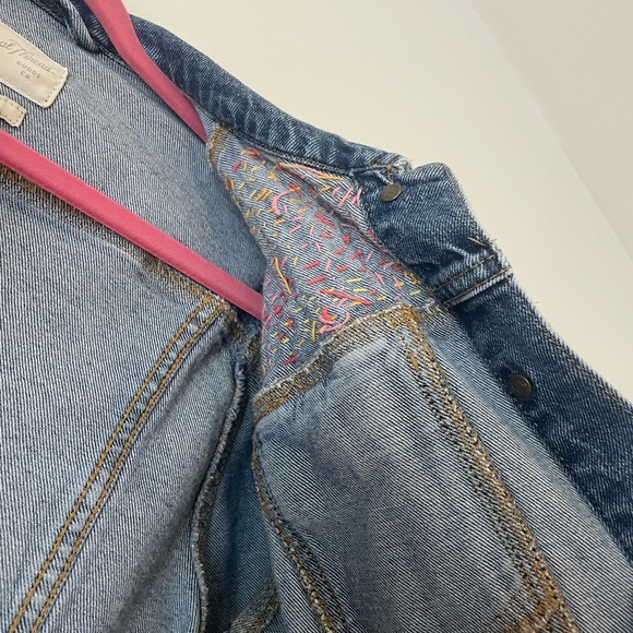 Hand Embroidered Jean Jacket - Picture 4 of 7